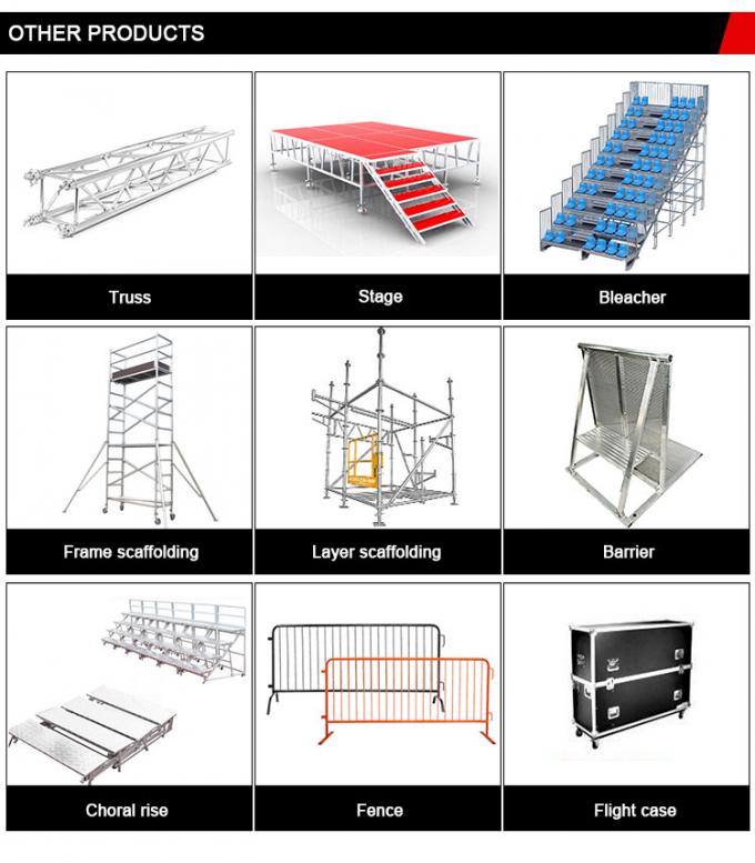 Plate-forme mobile d'étape de cadre en aluminium antidérapage pour le concert extérieur
