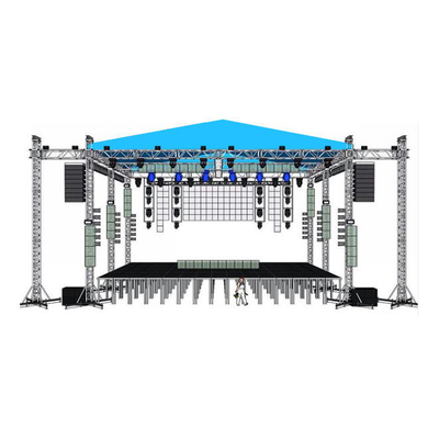 Aluminum Concert Curved Canopy Stage Lighting Truss Roof System