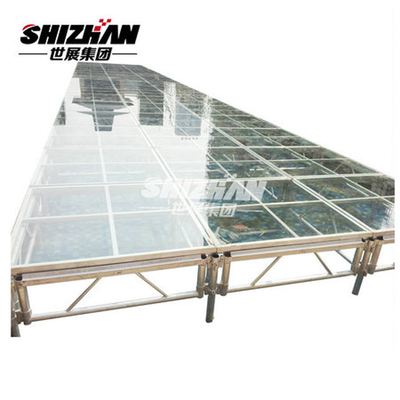 Tempered Glass Platform Stage Aluminum Concert Stage For Wedding Outdoor