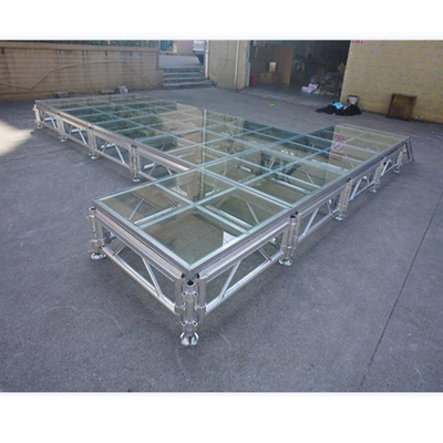 Tempered Glass Platform Stage Aluminum Concert Stage For Wedding Outdoor
