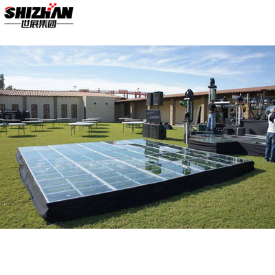 Tempered Glass Platform Stage Aluminum Concert Stage For Wedding Outdoor