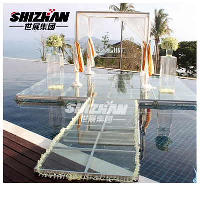 Tempered Glass Platform Stage Aluminum Concert Stage For Wedding Outdoor