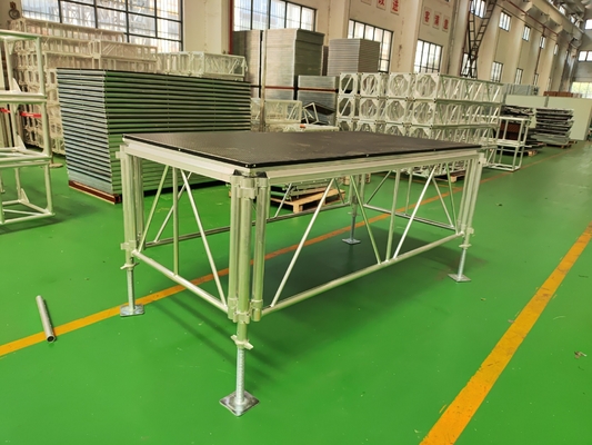 Tool-free Assembly Aluminum Stage Platforms with 500kg/sqm Weight Capacity Customizable