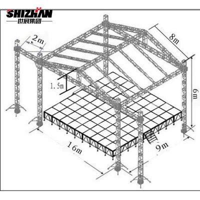 Square Display Aluminum Spigot Truss Silver Color