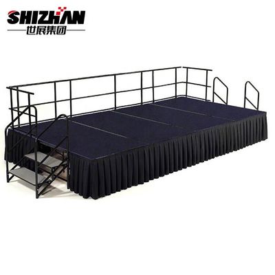 Party Event Aluminum Stage Platforms Folding Adjustable Legs Wedding Stage TUV