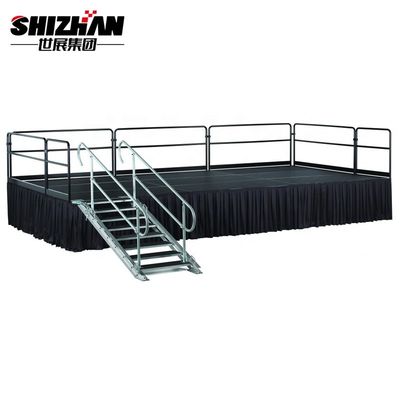 Party Event Aluminum Stage Platforms Folding Adjustable Legs Wedding Stage TUV