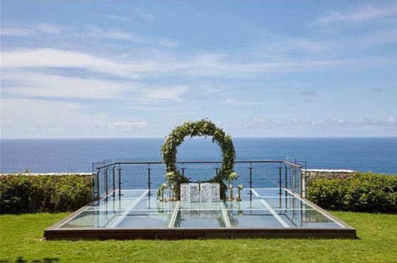 Outdoor Event Glass Stage Mobile Aluminum Assemble Portable Acrylic Stage Platform
