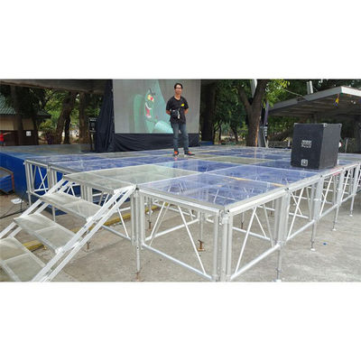 Outdoor Event Glass Stage Mobile Aluminum Assemble Portable Acrylic Stage Platform