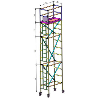 Aluminium 10m Double Height Cantilever Scaffold Tower