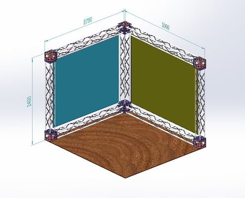 Aluminum Portable Lighting Truss Display 290x290mm