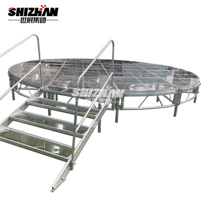 Entertainment Aluminium Glass Wedding Decoration Stage 30x30x2mm
