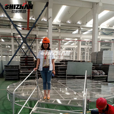 Portable Outdoor Glass Floor Aluminum Stage Platforms 950kg Loading Capacity