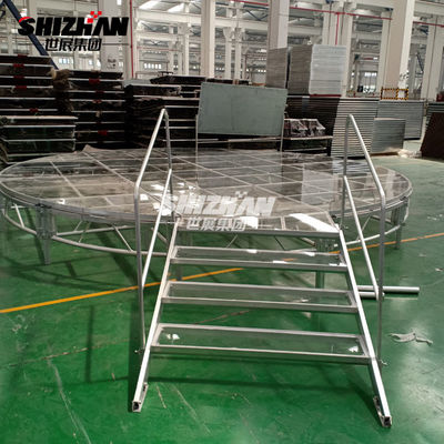 Portable Outdoor Glass Floor Aluminum Stage Platforms 950kg Loading Capacity