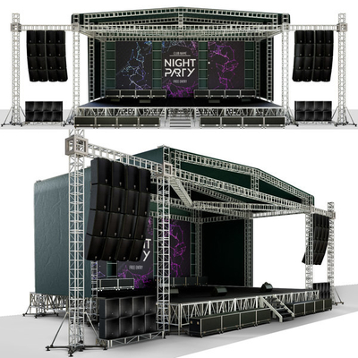 Aluminum Alloy Square Box Curved Canopy Event Truss Roof System