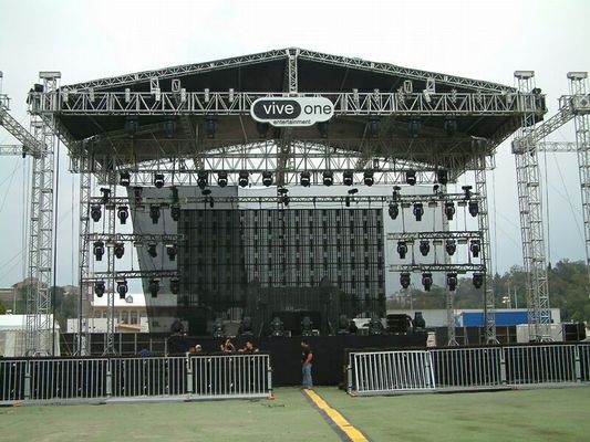 Outdoor Aluminum Concert Stage Light Truss Curved Roof Truss System