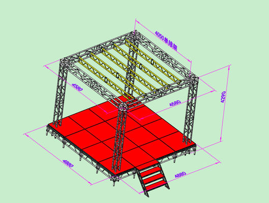 4 x 8 concert stage panels 20 ft roof trusses for sale