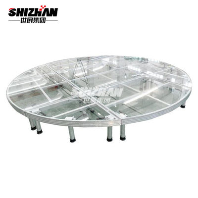 Outdoor Event Glass Stage Mobile Aluminum Assemble Portable Acrylic Stage Platform